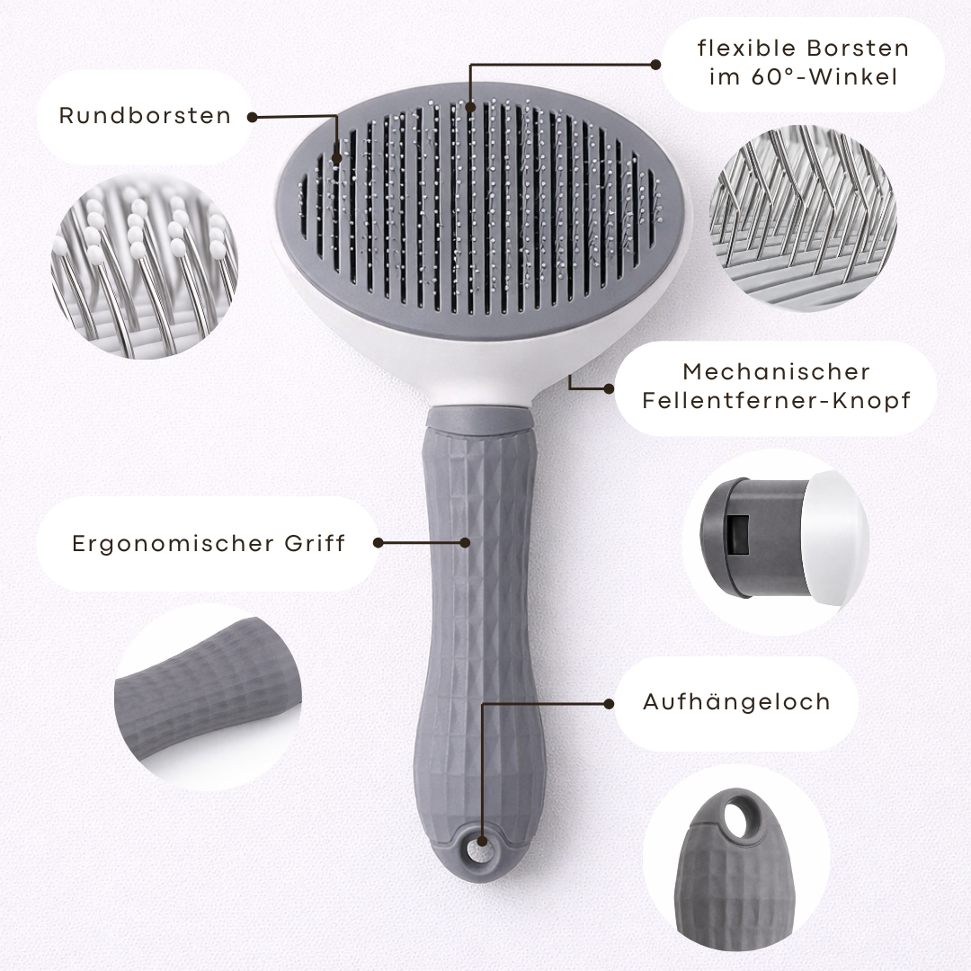 Groomi - Selbstreinigende Haarbürste